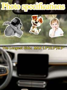 Personalized Photo Car Pendant, Customized Acrylic Rearview Mirror Decor, Personalized Car Photo, Fashionable Colorful Cute Minimalist Cartoon Unique Personalized Gift, Suitable As Christmas Gift, Valentine's Day Gift, DIY Customized Birthday Gift, Anniversary Gift, Durable Colorful Cute Fun Cartoon Y2K Style Unisex Casual Customized Unique Gift, Suitable For Him/Her, Boyfriend/Girlfriend, Family, Friends, Exquisite Gift - Multicolor - View 5