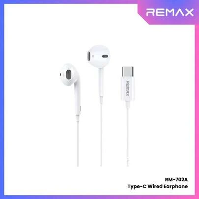  REMAX RM-702a Type-C In-Ear Headphones, Digital Wired Headphones, Lossless Audio Reproduction, High-Definition Call Experience, Lightweight Earbud Design, Suitable For Daily Commuting