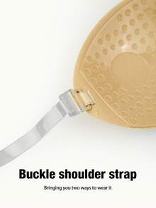 1pc Women's Adhesive Strapless Push-Up Silicone Bra Lift Invisible Bra Cups, Versatile Lingerie With Detachable Halter, Suitable For Backless Dresses, Bridal Gowns, Swimwear, Cosplay - Multicolor - View 4