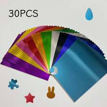30 tờ giấy bìa bóng/Khổ A5/Thích hợp cho nhiều dịp lễ hội/Đồ thủ công tự làm - Đám cưới - Sinh nhật - Lý tưởng để làm thiệp, thiệp mời, khung ảnh, trang trí ngày lễ, giấy có vân, vật liệu thủ công. - 30 tờ giấy bìa cứng khổ A5 nhiều màu - Xem 11