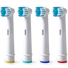 4 PCS Electric Toothbrush Replacement Brush Heads, Compatible With Electric Toothbrushes , Classic Precise Cleaning Replacement Brush Heads, Soft Bristles ,Effective Cleaning And Plaque Removal - Multicolor - View 9