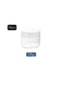 20pcs Round Plastic Cosmetic Containers With Lids, Suitable For Liquids, Lotions, Samples, 20ml/0.7oz Capacity - Clear - View 7