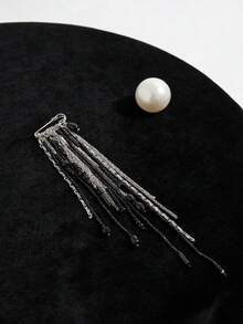 1 chiếc ghim cài áo tua rua phong cách hip-hop sáng tạo, hợp kim cao cấp, kiểu dáng phóng khoáng, thích hợp cho tiệc tùng, trang phục, quà tặng. - màu đen - Xem 3