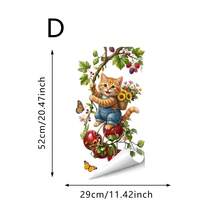 1/4pcsCute Animal And Floral Window Stickers, Reusable PVC Electrostatic Adsorption, Featuring Rabbits And Pandas Holding Vines And Flower Baskets, Suitable For Shop Windows, Living Rooms, And Home Decor. - Animal Window Stickers - View 17