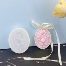 1pc Chrysanthemum Aroma Stone Silicone Mold, Handmade DIY Fragrance Stone Decor Mold, Multiple Patterns, Non-Stick, Easy Demold - White - View 5