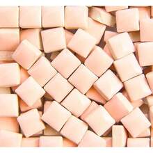 PINUOKE 200 Pieces/ 200 G Square Shapes 1x1 Square Ceramic Tiles Crafts Glass Jewelry Making - Pink - Màu hồng + 200g - Xem 2