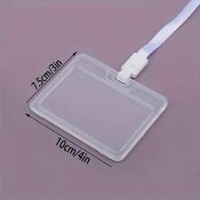 Horizontal Durable Transparent ID Card Holder: Ensure The Safety Of Your Bank Cards And ID Cards! - 5 Cards - View 2