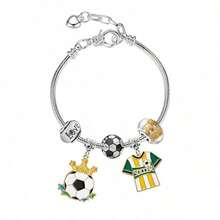 Football Bracelet World Cup Champion Jewelry Football Element Alloy Oil Drip Bracelet Commemorative Gift - 足球手鍊6 - 查看 7