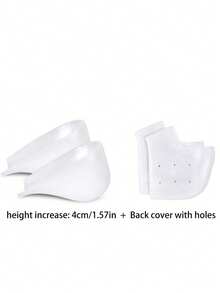 Detachable Invisible Height Increasing Insole Combination, Heel Pad, Half Pad, Transparent Shock Absorption, Non-Yellowing, Durable Shoe Lift - White - View 12