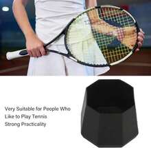 2Pcs Tennis Racket Butt , Tennis Racket Silicone End Cover Racket Handle End For Racquetball Racket Black - White - View 3