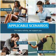 1pc Adjustable Weightlifting Wrist Wrap, Volleyball Wrist Support (Single Pack) - Black - View 3