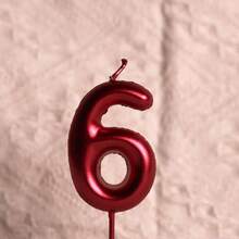 6 cm Bougie d'anniversaire numérique rouge haute, convient pour les célébrations de fêtes, la décoration de gâteaux, les cadeaux pour adultes, les anniversaires et autres événements festifs - Multicolore - Voir 11