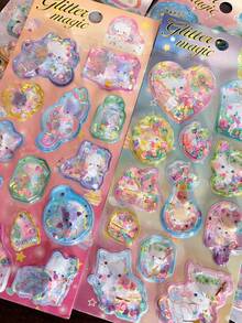 3D立体贴纸，可爱卡通趣味水瓶笔记本贴纸，学生文具 - color - 查看 7