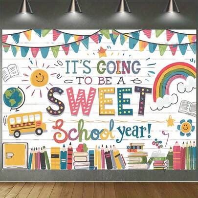 Polyester Party Decoration Banner For The Back Of School Season, Suitable For Home, Garden, Studio, And Outdoor Activities, With Multiple Styles And Colors To Choose From