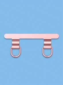 1个超薄极简双耳不锈钢金属夹手机挂绳夹，双扣超薄不锈钢垫圈，金属固定连接件，女士高端耐用挂链卡手机壳配件防丢装置 - 彩色 - 查看 4