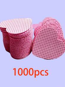 2000/1000/200pcs Nail Cleaning Wipes - Professional Lint-Free Nail Polish Remover Pads, Gel Cleaning Wipes, Unscented Manicure Prep And Finishing Cleaning Tool (Heart Shape) - Pink - View 12