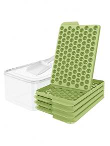 1 pièce Moule à glaçons en silicone - Peut contenir jusqu'à 104 glaçons, accessoire de cuisine idéal pour le réfrigérateur de la maison, peut être utilisé comme boîte de rangement pour le congélateur et aide à organiser l'espace intérieur du réfrigérateur, parfait pour une utilisation à la maison et en magasin - Multicolore - Voir 12