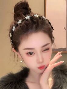 1个女士黑色星形发箍 - 黑色 - 查看 2