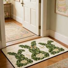 Easter Door Mat, Cute Rabbit Non-Slip Floor Mat Indoor Entryway Floor Rugs Home Decor - Green - View 2