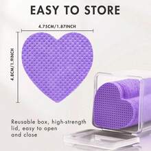 1000/400PCS Gel Nail Polish Remover Wipes, Cleaning Tools For Manicure, Professional Lint-Free Nail Polish Remover Pads, Cleaning Paper Pads, UV Gel Cleaning Paper Towels, Makeup Tools. Wholesale. Nail Art Supplies, Nail Art Tools, Back-To-School Season, Nails, Nail Stickers. Nail Art Tools. - Heart-shaped, Purple - View 3