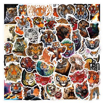 Tiger Stickers, Art & Crafts, For Decorating Stationery, Cups, Luggage, Refrigerators, Skateboards, Guitars Scrapbook Supplies Funny Stickers Kindle
