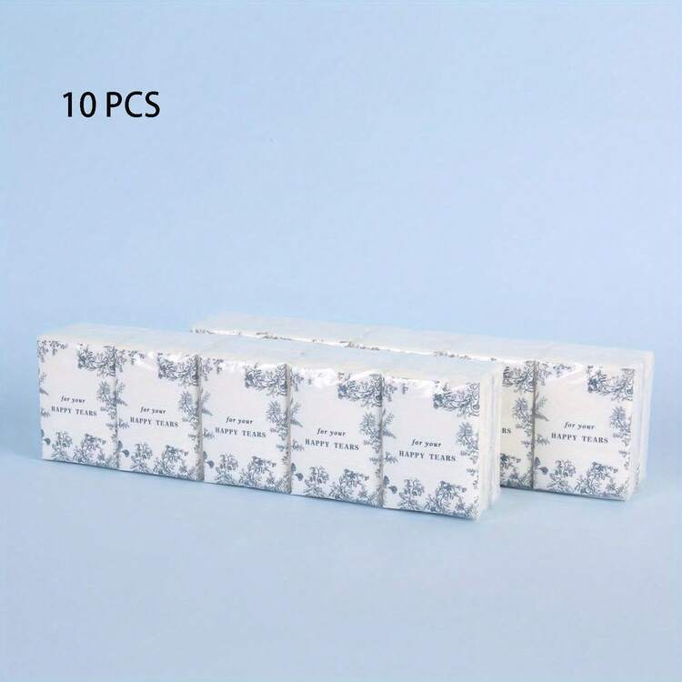 10/20 Pcs Elegant Floral Facial Tissue Set - Soft Wedding, Birthday, Party Favors - Featuring The Phrase 'May You Cry Tears Of Joy' - Suitable For Brides, Grooms, And Guests - Decorative Table Display And Guest Gifts - Compatible With Wedding Favors - A - View 8