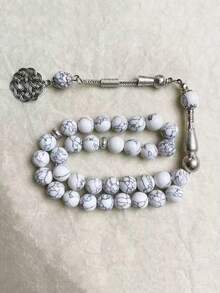 1pc Imitation Natural Turquoise 45 Beads Bracelet, Muslim Prayer Beads For Men - Baby Blue - View 12