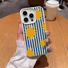 1 chiếc ốp lưng điện thoại bằng chất liệu TPU, màu xanh dương năng động phối sọc vàng hình mặt trời, tương thích với iPhone 17 Pro Max/17/16 Pro Max/15/13/12/11, S20 FE/A15/S24/A55, Note 11/12/13 Pro, ốp lưng bảo vệ mềm mại, chống rơi vỡ, bao phủ toàn diện. - trắng - Xem 4