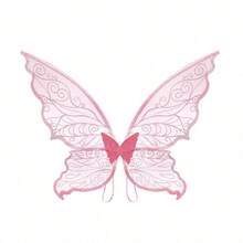 成人派对蝴蝶翅膀表演道具，节日演出仙女翅膀，全新面料 - 藍色 - 查看 8