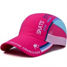 1顶字母印花超薄速干帽，适合春夏季节、马拉松、防晒棒球帽 - A - 查看 4