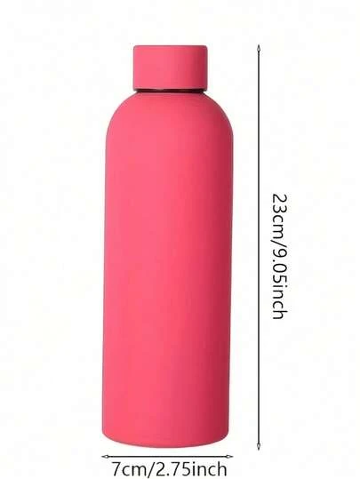 1pc 16.91oz 304 Stainless Steel Vacuum Insulated Bottle, Small Mouth Flask For Outdoor Sports, Travel And Home Use