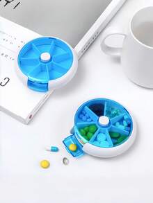 7天便携式旋转药盒，迷你塑料药物收纳盒，带水果图案 - 彩色 - 查看 11