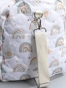 Set de 2 bolsas de pañales impermeables y de gran tamaño para viajes, con múltiples bolsillos - arcoíris - Ver 6