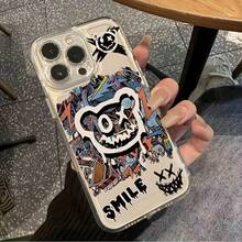 Cool Bear Graffiti Transparent Phone Case, Shockproof Protective Cover For IPhone, Popular Design - Clear - View 4