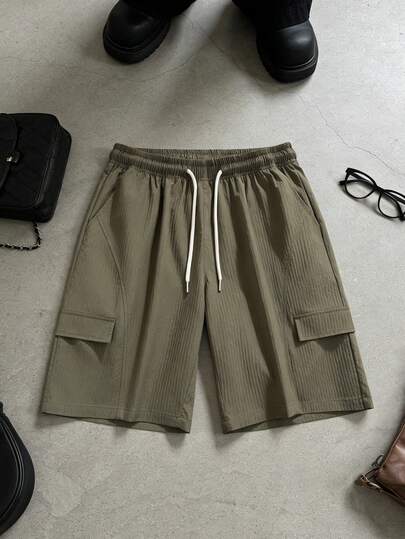 Men's Summer Casual Sports Shorts With Drawstring And Pockets, Suitable For Hiking, Cycling And Ball Sports, An Ideal Gift For Boyfriend