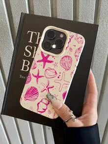 Ốp lưng điện thoại TPU chống sốc hình sao biển vỏ sò màu trắng và hồng Ocean 1pc, tương thích với Apple 17, 16, 15, 14, 13, 12, 11 Pro Max, Air và Series - Nhiều màu - Xem 2