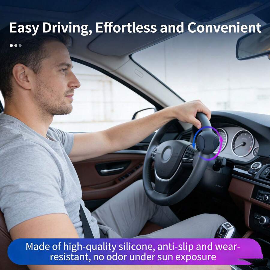 Car Steering Wheel Power Ball Creative Bearing Type Small Car Truck One Handed Turning Assistance Labor-Saving Steering Power Ball - Multicolor - View 1