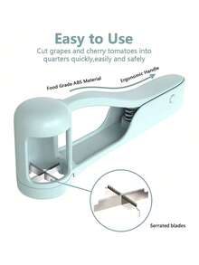 Manual Fruit Slicer, Creative Fruit Slicer, Innovative Kitchen Tool Grape Cutter, Pitter Slicer, Stainless Steel Fruit Cutting Divider, Fruit Slicer, Stainless Steel Blade, Creative Kitchen Tool, Handheld, Suitable For Grapes, Strawberries And Cherries Quick Slicing, No Power Needed, Fruit Slicer, Modern Kitchen Tool - Multicolor - View 5