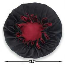 1pc Women's Satin Reversible Sleep Cap, Warm, Breathable And Comfortable Sleep Hat - Multicolor - View 4