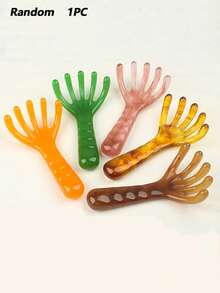 1 chiếc bàn chải massage da đầu hình ngón tay, làm bằng nhựa hổ phách, thiết kế 5 móng tròn, liệu pháp massage da đầu, thư giãn và giảm đau cơ, món quà ngày lễ hoàn hảo, dụng cụ gãi da đầu hình thuôn dài, bàn chải 5 móng, lược massage cạo Gua Sha. - Nhiều màu - Xem 14