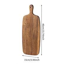 1pc Wooden Pizza Board With Handle, Rosewood Steak Cutting Board, Restaurant Fruit Bread Tray Chopping Board - View 13