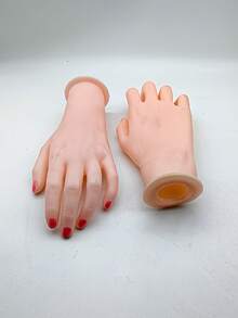 一对逼真硅胶手 - 仿生纹理，柔软手型，适用于珠宝制作、摄影道具、美甲训练、工艺品制作、戏剧表演 - 逼真的抓握模拟，硅胶练习手，手工制作，外观自然，戏剧道具，DIY爱好者 - 彩色 - 查看 6