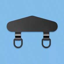 1个三角形双钩金属手机挂绳夹，不锈钢卡夹带，超薄粘性挂绳固定器，无需钻孔即可牢固固定手机配件 - 彩色 - 查看 7