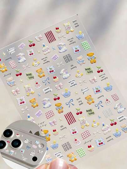 1ชิ้น/2ชิ้น/3ชิ้น สติกเกอร์ฟิล์มป้องกันเลนส์ DIY สร้างสรรค์, เหมาะสำหรับฟิล์มเลนส์โทรศัพท์ 11Pro/12Pro/13Pro/14Pro/15Pro/16Pro/17Pro และเคสโทรศัพท์, หัวใจสาวน่ารัก, แมว, สติกเกอร์สุนัขสำหรับตกแต่งเคสโทรศัพท์, ลายอุ้งเท้าแมวน่ารักสำหรับตกแต่งเล็บ, สติกเกอร์ติดเล็บลายกราฟฟิตีภาษาอังกฤษขี้เล่นลายเล็ก