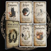 Wise Witch Oracle Cards , Very Suitable For Social Gatherings, Board Games, Entertainment And Holiday Gifts, Divination Tools | Mysterious Illustrations | Paper Craft Cards, Birthday, Thanksgiving, Halloween Christmas Gifts, Fortune Telling Cards - 彩色 - 查看 2