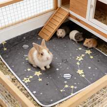 1 Buah Alas Tidur Hamster dan Kelinci Motif Bintang Musim Panas, Bernapas, Menyerap, dan Anti Bocor, Alas Tidur Hewan Peliharaan Kecil, Alas Anti Urine, Alas Sarang Hewan Peliharaan, Alas Pelatihan Anjing, Ideal untuk Melatih Hewan Peliharaan Buang Air, Dapat Digunakan di Mobil, Kandang Bermain & Rumah - View 3