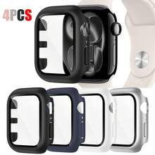 6pcs Or 4 Packs Or 2Pcs Pc + Tempered Glass All-In-One Watch Case, Anti-Drop Stylish Protective Cover, Compatible With Apple Watch Case 40/41/42/44/45/46/49mm, Compatible With Apple Watch Series Ultra/Se/11/10/9/8/7/6/5/4/3/2/1, Smart Watch Accessories Men Women - 4PCS - View 17