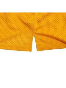 MEAN MACHINE 男士 #34 LEN BIAS 马里兰复古黄色篮球球衣，精致刺绣学院运动风格背心 - 黃色 - 查看 5