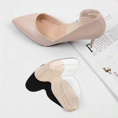 4pcs Silicone Heel Pads, Suitable For High Heels, Leather Shoes, Casual Shoes And Various Shoe Types, 2-In-1 Heel Protector And Heel Cushion, Washable And Reusable