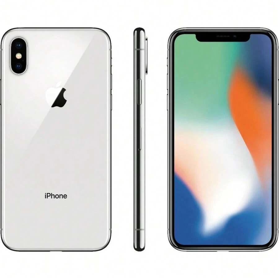 Refurbished Apple IPhone X A1865 (Fully Unlocked) 256GB Silver (Grade A) - Silver-grade a - View 1